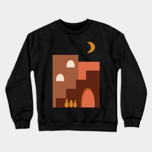 Building And Moon Modern boho Crewneck Sweatshirt